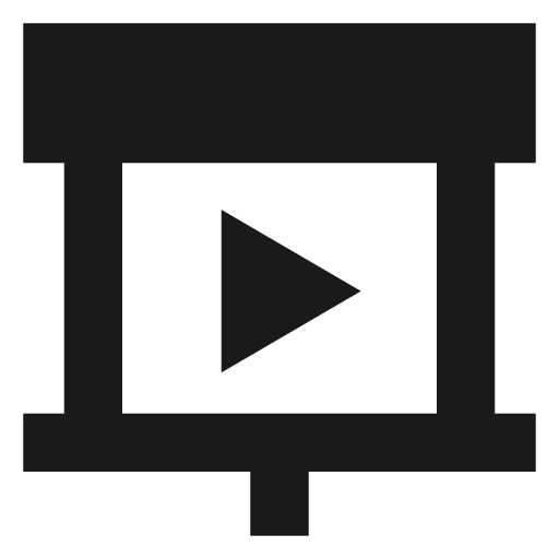 Slide show play remix icon, solid style, from Sharp free icons