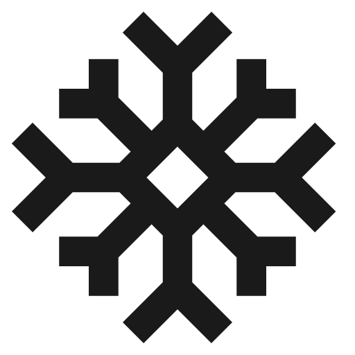Snow flake solid icon, filled style, from Sharp free icons