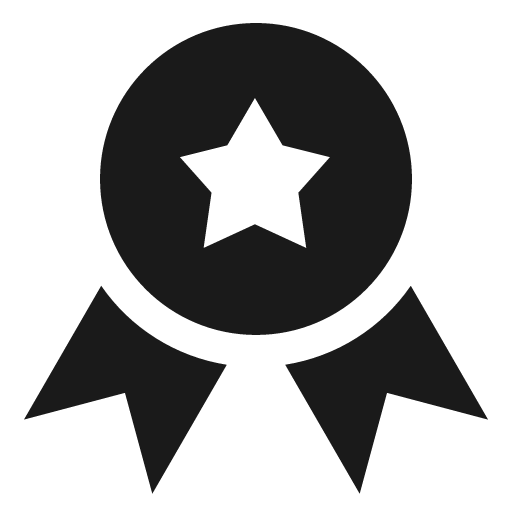 Star badge solid icon, filled style, from Sharp free icons