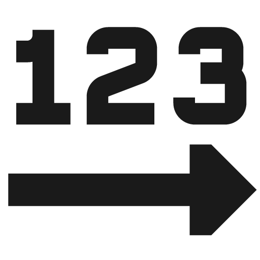 Steps number solid icon, filled style, from Sharp free icons