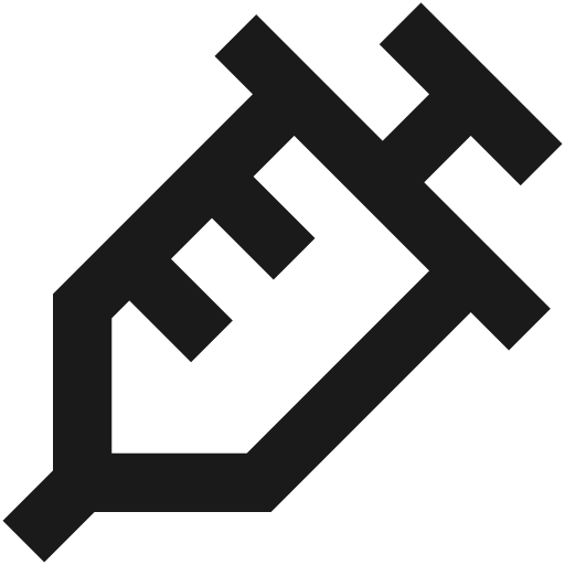 Syringe remix icon, solid style, from Sharp free icons