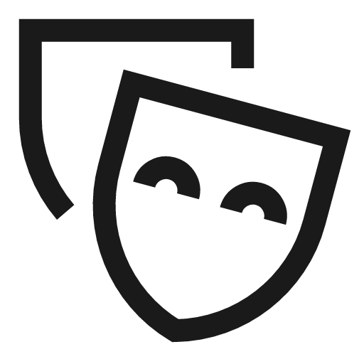 Theater mask icon, line style, from Sharp free icons