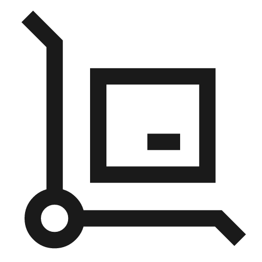 Transfer cart icon, line style, from Sharp free icons