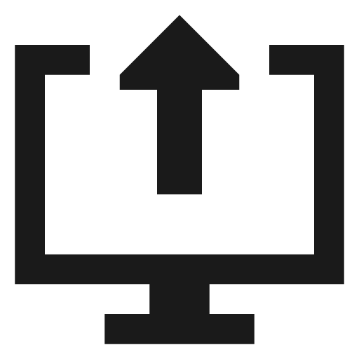 Upload computer solid icon, filled style, from Sharp free icons