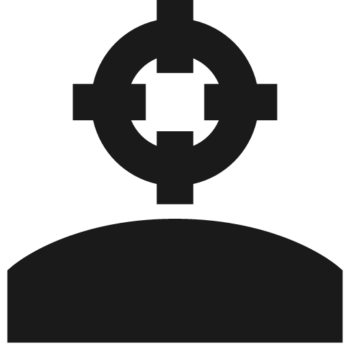 User head focus remix icon, solid style, from Sharp free icons