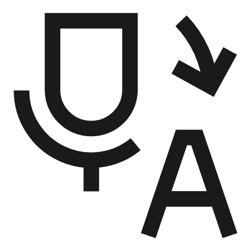 Voice typing word convert icon, line style, from Sharp free icons