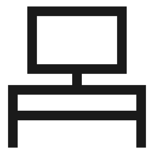 Workspace desk icon, line style, from Sharp free icons