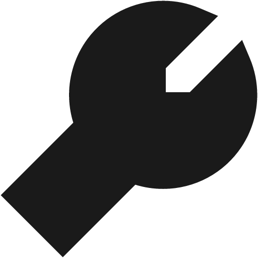 Wrench remix icon, solid style, from Sharp free icons