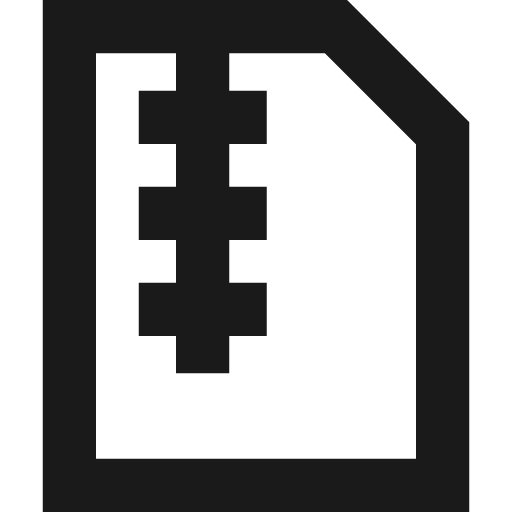Zip file remix icon, solid style, from Sharp free icons