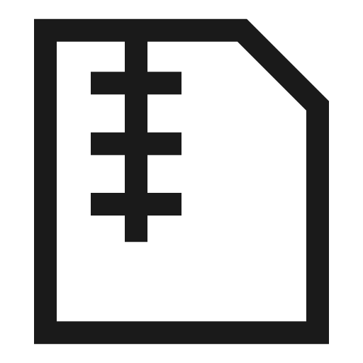 Zip file icon, line style, from Sharp free icons
