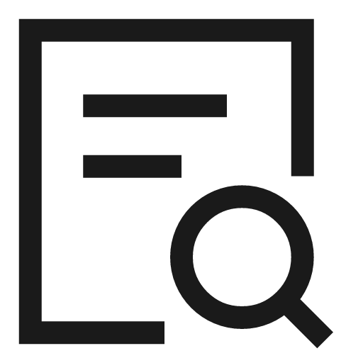 Zoom document icon, line style, from Sharp free icons