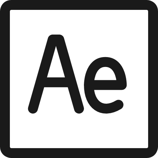 Adobe after effects logo icon, line style, from Ultimate free icons