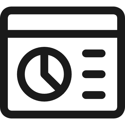 App window pie chart icon, line style, from Ultimate free icons