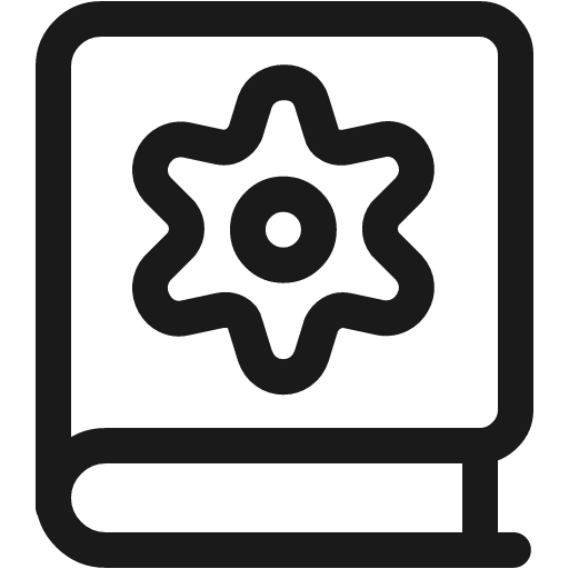 Book cog 2 icon, line style, from Ultimate free icons