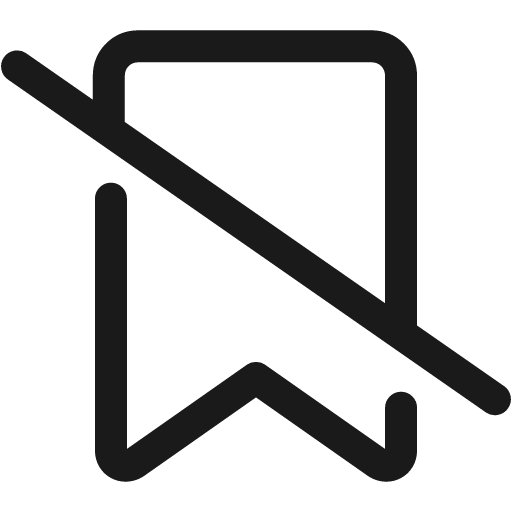 Bookmark cancel delete icon, line style, from Ultimate free icons