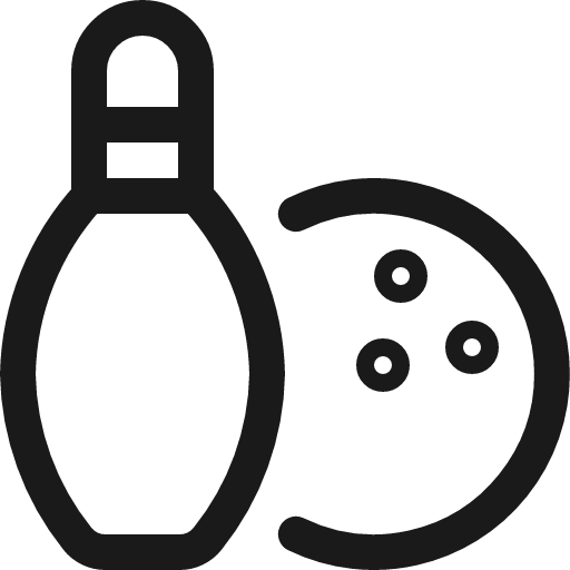 Bowling set icon, line style, from Ultimate free icons