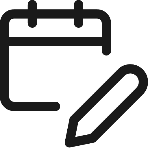 Calendar edit 1 icon, line style, from Ultimate free icons