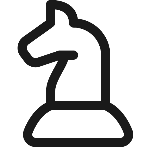 Chess knight icon, line style, from Ultimate free icons
