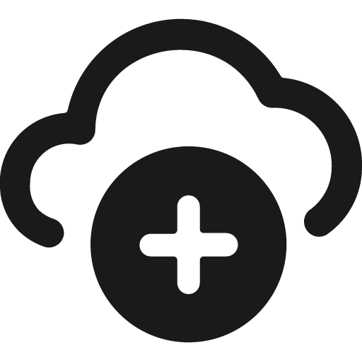 Cloud add bold icon, bold style, from Ultimate free icons