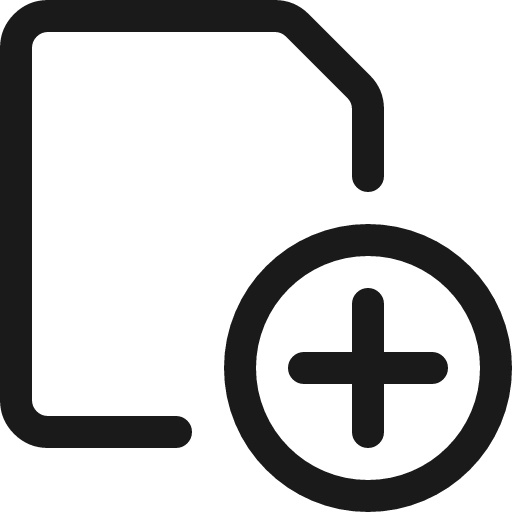 Common file add icon, line style, from Ultimate free icons
