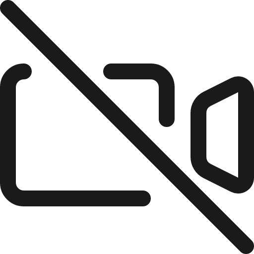 Controls camera off icon, line style, from Ultimate free icons