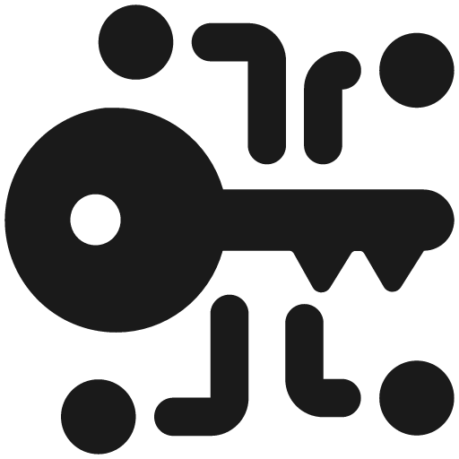 Crypto encryption key bold icon, bold style, from Ultimate free icons