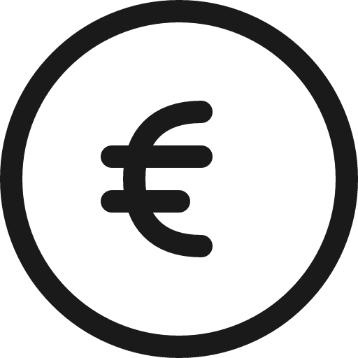 Currency euro circle icon, line style, from Ultimate free icons