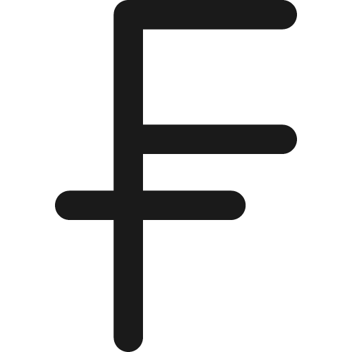 Currency sign franc bold icon, bold style, from Ultimate free icons
