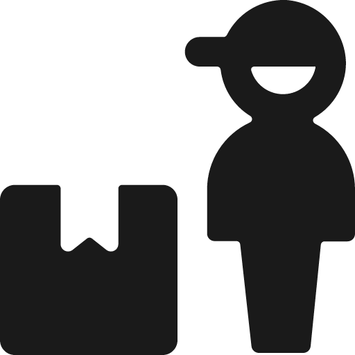 Delivery package person bold icon, bold style, from Ultimate free icons