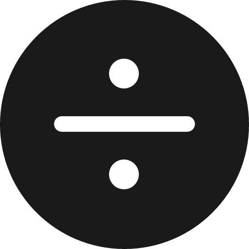 Division math symbol circle bold icon, bold style, from Ultimate free icons