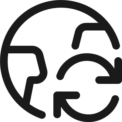 Earth refresh icon, line style, from Ultimate free icons