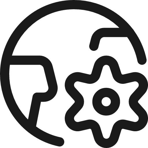 Earth setting icon, line style, from Ultimate free icons