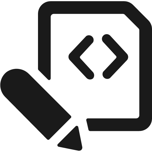 File code edit 1 bold icon, bold style, from Ultimate free icons