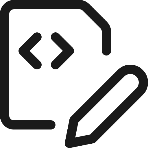 File code edit 1 icon, line style, from Ultimate free icons