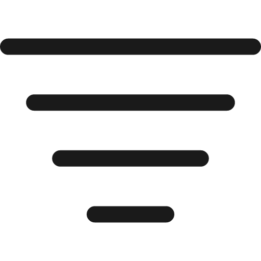 Filter sort lines descending icon, line style, from Ultimate free icons