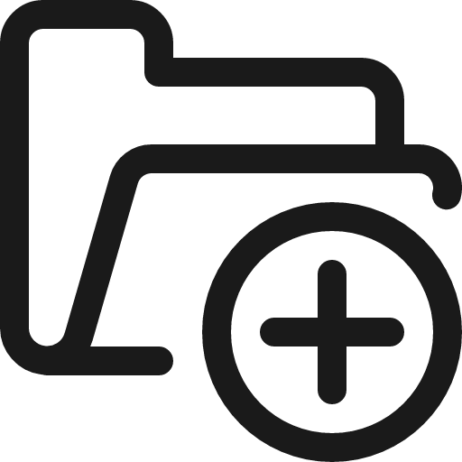 Folder add icon, line style, from Ultimate free icons