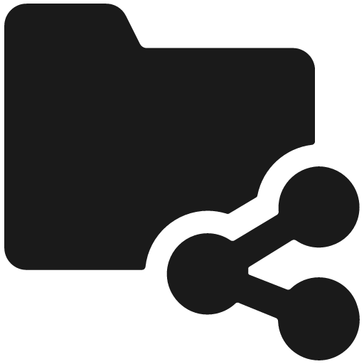 Folder share bold icon, bold style, from Ultimate free icons