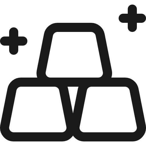 Gold bars icon, line style, from Ultimate free icons