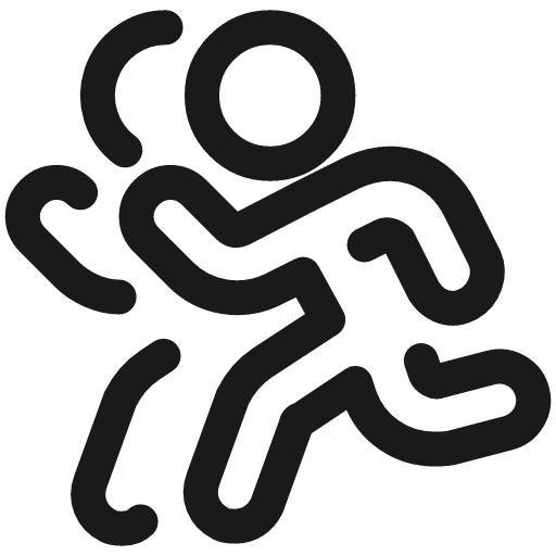 Group running icon, line style, from Ultimate free icons