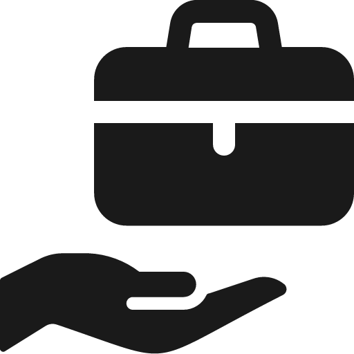 Job responsibility bag hand bold icon, bold style, from Ultimate free icons