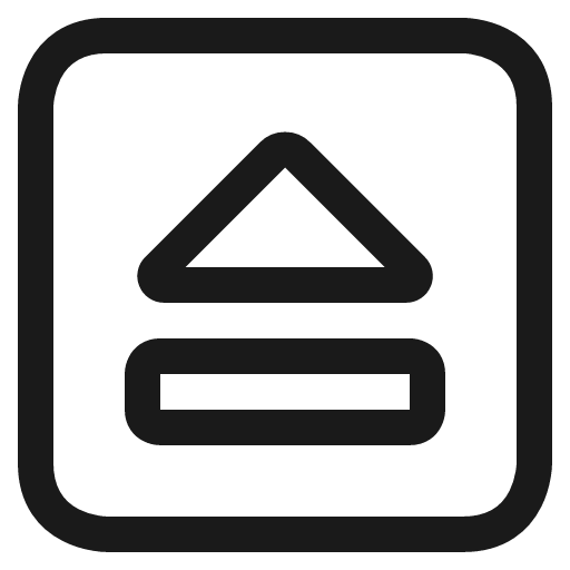 Keyboard eject icon, line style, from Ultimate free icons