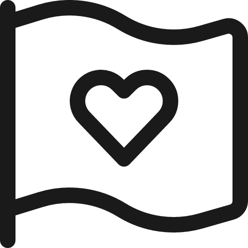 Love it flag icon, line style, from Ultimate free icons
