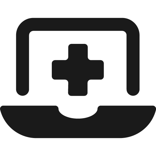 Medical app laptop 1 bold icon, bold style, from Ultimate free icons
