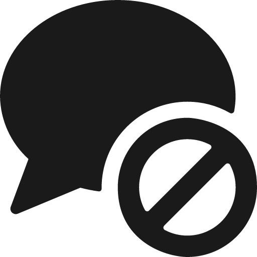 Messages bubble disable bold icon, bold style, from Ultimate free icons