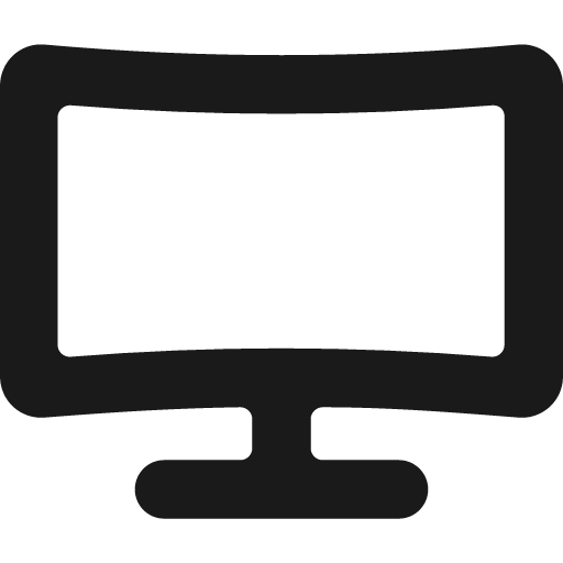 Modern tv curvy edge bold icon, bold style, from Ultimate free icons