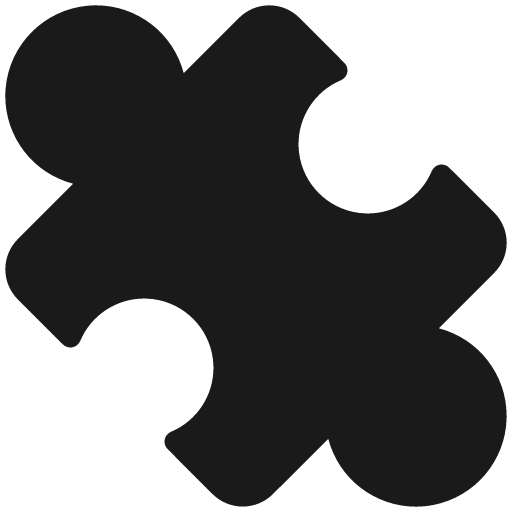 Module puzzle 2 bold icon, bold style, from Ultimate free icons