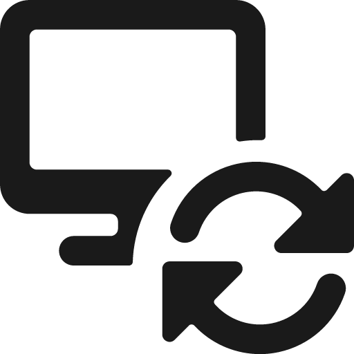 Monitor sync bold icon, bold style, from Ultimate free icons