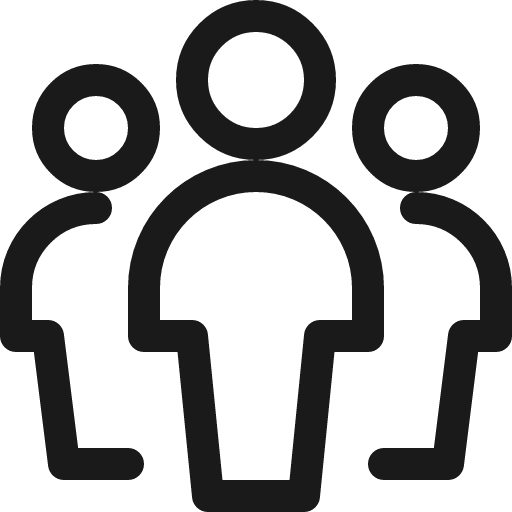 Multiple users 1 icon, line style, from Ultimate free icons