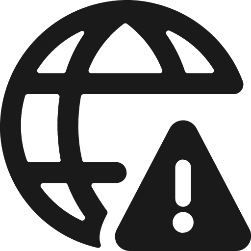 Network warning bold icon, bold style, from Ultimate free icons