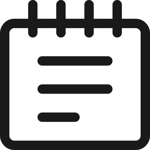 Notes book text icon, line style, from Ultimate free icons